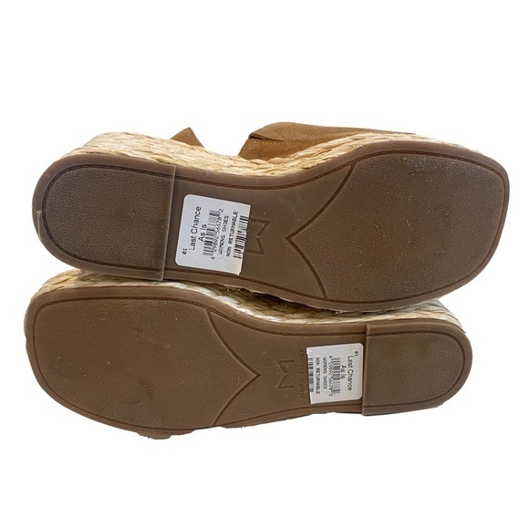 Marc Fisher Brown Nelly Suede Woven Wedge Sandals Size 11 - Picture 8 of 12